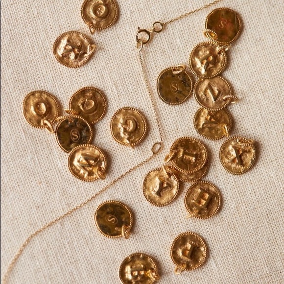 Sézane 9-Carat Gold Sara Pendant || “K” - Picture 3 of 10